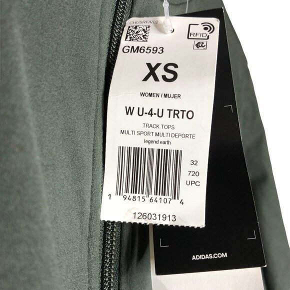 NWT Adidas X Zoe Saldana Track Green Jacket Size XS - Picture 3 of 11